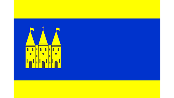 Vlag gemeente Staphorst - in kleur op transparante achtergrond - 600 * 337 pixels 